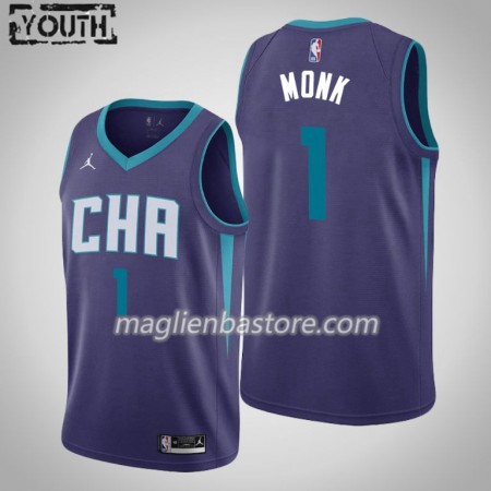 Maglia NBA Charlotte Hornets Malik Monk 1 Jordan Brand 2019-20 Statement Edition Swingman - Bambino